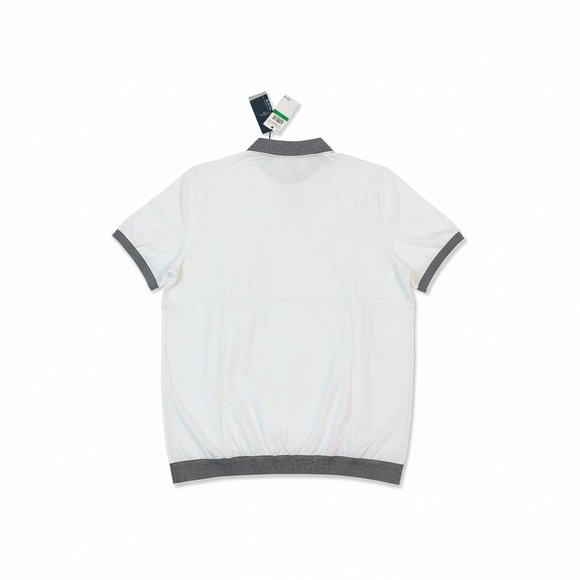 Perry Ellis Mens Short Sleeve Polo Shirt Bright White Size Large Style - Picture 3 of 9